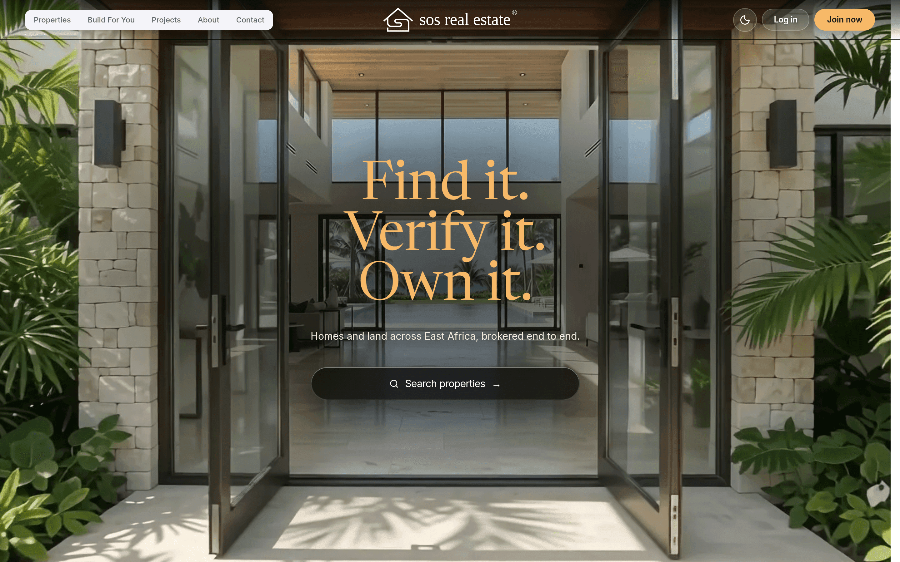 Screenshot of SOS Real Estate